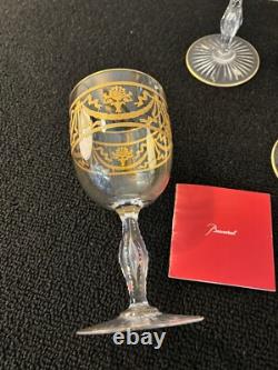 8 Gold Wine Glasses Attributed To Baccarat Crystal (Price Per Unit)