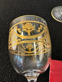 8 Gold Wine Glasses Attributed To Baccarat Crystal (Price Per Unit)