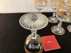 8 Gold Wine Glasses Attributed To Baccarat Crystal (Price Per Unit)
