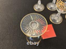 8 Gold Wine Glasses Attributed To Baccarat Crystal (Price Per Unit)