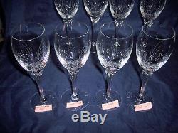 8 Gorgeous Gorham Crystal JOLIE Cut Pattern, Crystal Wine Glasses