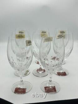 8 Gorham Crystal Lyrical Water Goblets / Wine Glass 8 Tall