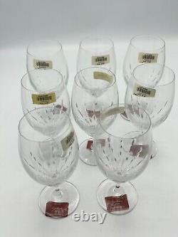 8 Gorham Crystal Lyrical Water Goblets / Wine Glass 8 Tall