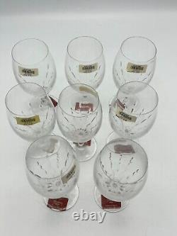 8 Gorham Crystal Lyrical Water Goblets / Wine Glass 8 Tall