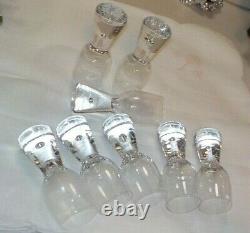 8 Kosta boda RONDO Sherry Wine Glasses Controlled Bubble Base Crystal MCM 4 1/4