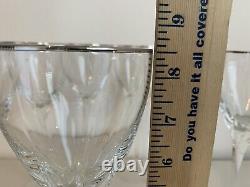 8 Lenox Encore Platinum WATER / WINE glasses 8 5/8 inches Blown Crystal goblets