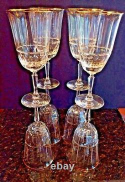 8 Lenox Gold CLASSIC REGENCY Wine Glasses 7-3/4 Hollywood Glam Crystal Goblets