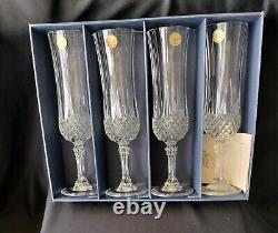 8 Longchamp Crysta d,'Arques Champagne Flutes & 8 Wine Glasses
