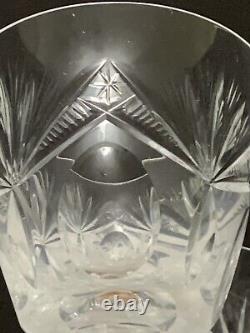 8 Nachtmann ANDERNACH Pattern WINE GLASSES 6.75 German Cut Crystal c1966 Claret