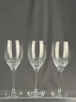 8 Orrefors Prelude Clear Cut Crystal 7 3/8 Claret Wine Glasses MINT