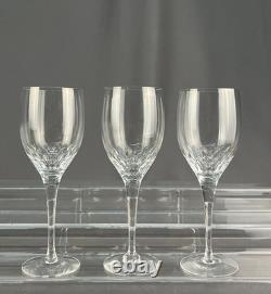 8 Orrefors Prelude Clear Cut Crystal 7 3/8 Claret Wine Glasses MINT