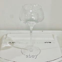 8 Portieux France Crystal Wine Glasses Ground Pontil 17th C Cristal Antique Vtg