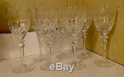 8 ROGASKA Crystal GALLIA 7 3/4 Tall Wine Glasses Blown Glass stemware