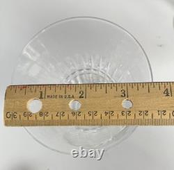 8 Rare Tiffin-Franciscan Blown Glass Crystal Wine Glasses #15098 Art Deco 7.5