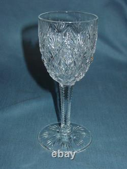 8 St. Louis Cristal French Crystal Florence Pineapple Cut Wine Glasses 5.5