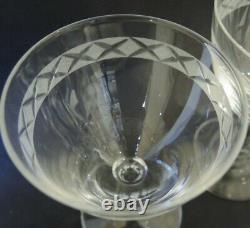 8 Vintage Holmegaard Etched Ejby Red Wine Glasses Jacob Bang 1937
