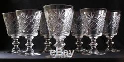 8 Vintage Tiffin #17395 Canterbury Crystal Water/ Wine Goblets 5-5/8t