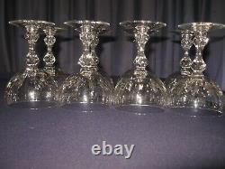 8 Vintage Tiffin Crystal Elegant Stemware Martini Wine Cocktail Glasses Perfect