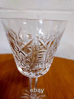 8 WATERFORD CLARE PATTERN Cut Crystal CLARET WINE Glasses 5 7/8