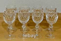 8 WATERFORD CURRAGHMORE WATER GOBLETS 7 5/8 Pristine