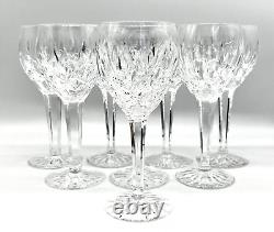 8 Waterford Ballymore 7 Claret Or White Wine Glasses, Script Mark, Ireland