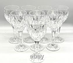 8 Waterford Ballymore 7 Claret Or White Wine Glasses, Script Mark, Ireland