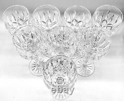 8 Waterford Ballymore 7 Claret Or White Wine Glasses, Script Mark, Ireland