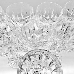 8 Waterford Ballymore 7 Claret Or White Wine Glasses, Script Mark, Ireland