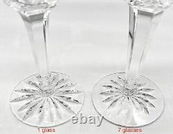 8 Waterford Ballymore 7 Claret Or White Wine Glasses, Script Mark, Ireland