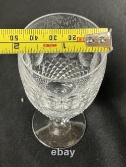 8 Waterford Colleen Crystal WHITE WINE Glasses Short Stem 4.5 x 2 Signed