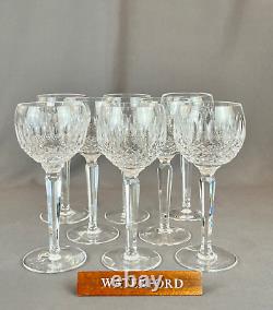 8 Waterford Crystal COLLEEN Short 7 ½ 6 oz Wine Hock Glasses MINT