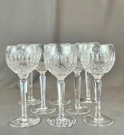 8 Waterford Crystal COLLEEN Short 7 ½ 6 oz Wine Hock Glasses MINT