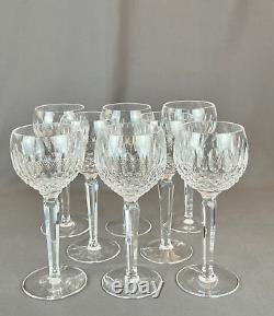 8 Waterford Crystal COLLEEN Short 7 ½ 6 oz Wine Hock Glasses MINT