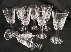 8 Waterford Crystal Claret Wine Stems Glasses Lismore