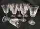 8 Waterford Crystal Claret Wine Stems Glasses Lismore