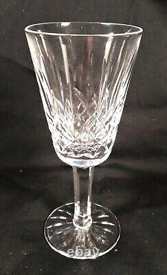 8 Waterford Crystal Claret Wine Stems Glasses Lismore