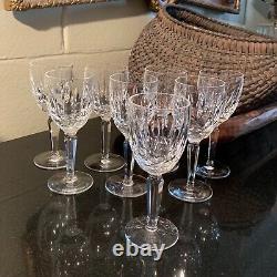 8 Waterford Crystal Kildare 6 1/2 Claret Wine Glasses Gothic Mark Ireland