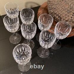 8 Waterford Crystal Kildare 6 1/2 Claret Wine Glasses Gothic Mark Ireland