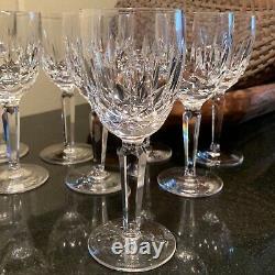 8 Waterford Crystal Kildare 6 1/2 Claret Wine Glasses Gothic Mark Ireland