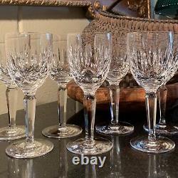 8 Waterford Crystal Kildare 6 1/2 Claret Wine Glasses Gothic Mark Ireland