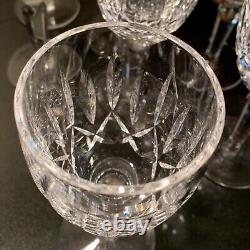 8 Waterford Crystal Kildare 6 1/2 Claret Wine Glasses Gothic Mark Ireland