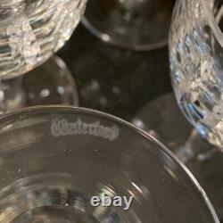 8 Waterford Crystal Kildare 6 1/2 Claret Wine Glasses Gothic Mark Ireland