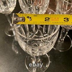 8 Waterford Crystal Kildare 6 1/2 Claret Wine Glasses Gothic Mark Ireland