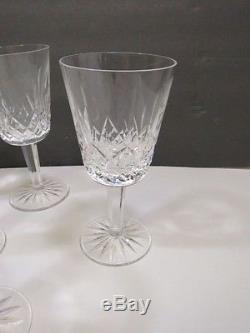 8 Waterford Crystal Lismore 6 7/8 Water Goblets Wine Glasses