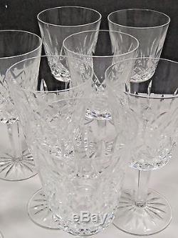 8 Waterford Crystal Lismore 6 7/8 Water Goblets Wine Glasses