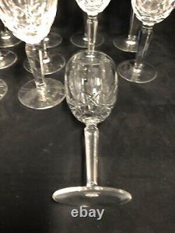 8 Waterford Kildare Irish Crystal White Wine Glasses 6.5