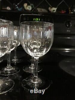 9 Baccarat Crystal White Wine Goblets Glasses Montaigne Port 4 7/8 Optic
