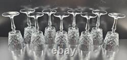 9 Cristal D'Arques Cannes Claret Wine Glasses Set Crystal Clear Cut Stemware Lot