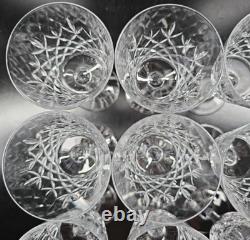 9 Cristal D'Arques Cannes Claret Wine Glasses Set Crystal Clear Cut Stemware Lot