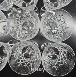 9 Cristal D'Arques Cannes Claret Wine Glasses Set Crystal Clear Cut Stemware Lot